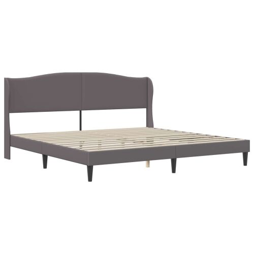 Okvir za krevet Siva 200 x 200 cm Umjetna koža - Siva 200 x 200 cm Cijena