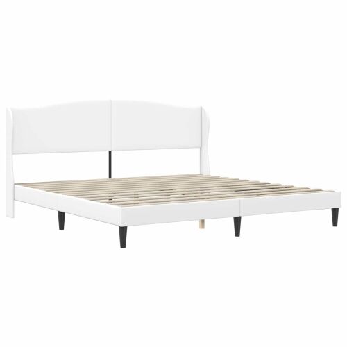 Okvir za krevet Bijela 200 x 200 cm Umjetna koža - Bijela 200 x 200 cm Cijena