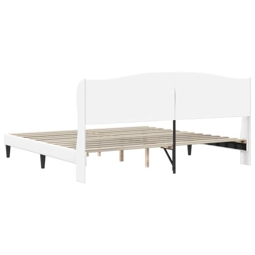 Okvir za krevet Bijela 200 x 200 cm Umjetna koža - Bijela 200 x 200 cm Cijena