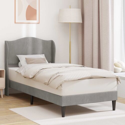 Okvir za krevet Svjetlosiva 80 x 200 cm Baršun - Svjetlosiva 80 x 200 cm Cijena