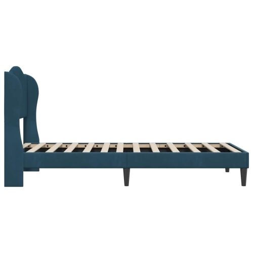 Okvir za krevet s uzglavljem Plava 80 x 200 cm Baršun - Plava 80 x 200 cm Cijena