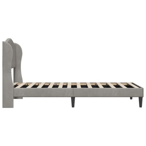 Okvir za krevet Svjetlosiva 90 x 190 cm Baršun - Svjetlosiva 90 x 190 cm Cijena