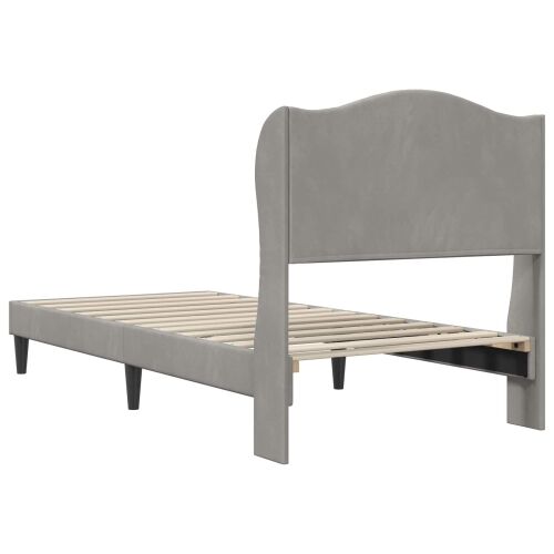 Okvir za krevet Svjetlosiva 100 x 200 cm Baršun - Svjetlosiva 100 x 200 cm Cijena