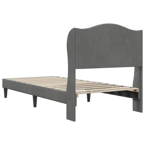 Okvir za krevet Tamnosiva 100 x 200 cm Baršun - Tamnosiva 100 x 200 cm Cijena