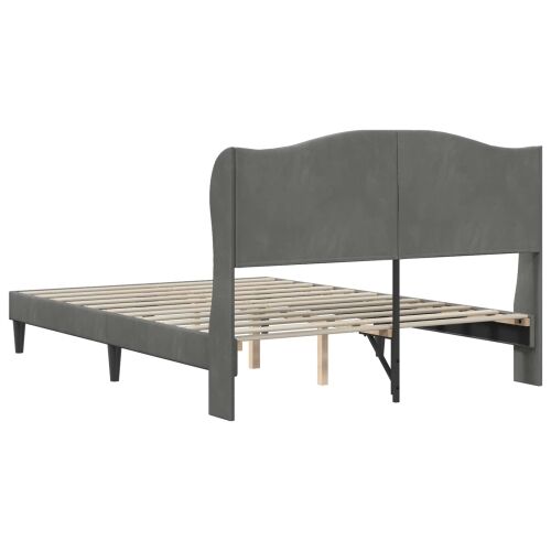 Okvir za krevet Tamnosiva 120 x 200 cm Baršun - Tamnosiva 120 x 200 cm Cijena