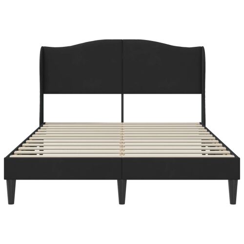 Okvir za krevet s uzglavljem Crna 120 x 200 cm Baršun - Crna 120 x 200 cm Cijena