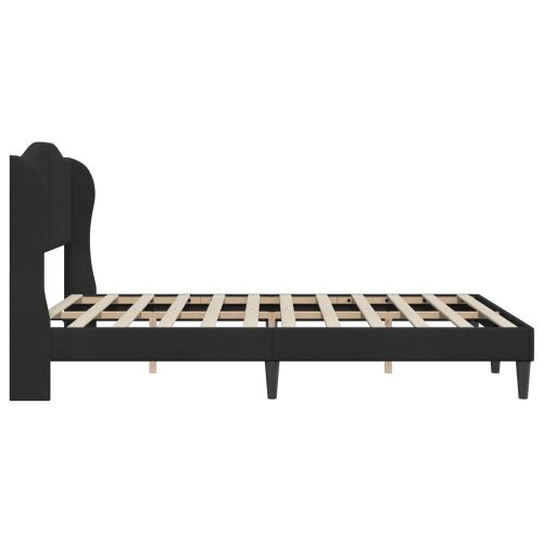 Okvir za krevet s uzglavljem Crna 120 x 200 cm Baršun - Crna 120 x 200 cm Cijena
