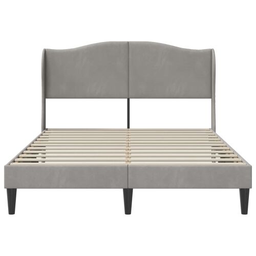 Okvir za krevet Svjetlosiva 140 x 190 cm Baršun - Svjetlosiva 140 x 190 cm Cijena