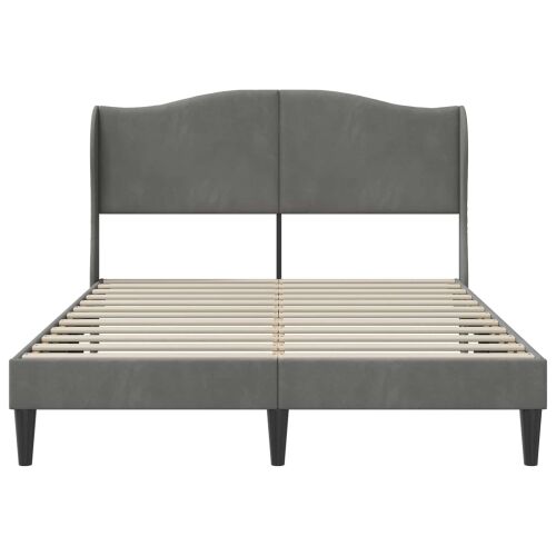 Okvir za krevet Tamnosiva 140 x 190 cm Baršun - Tamnosiva 140 x 190 cm Cijena