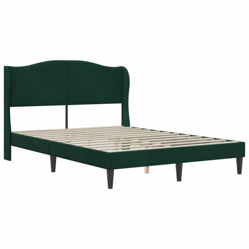 Okvir za krevet Tamnozelena 140 x 190 cm Baršun - Tamnozelena 140 x 190 cm Cijena