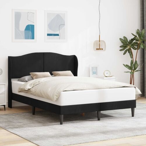 Okvir za krevet s uzglavljem Crna 140 x 200 cm Baršun - Crna 140 x 200 cm Cijena