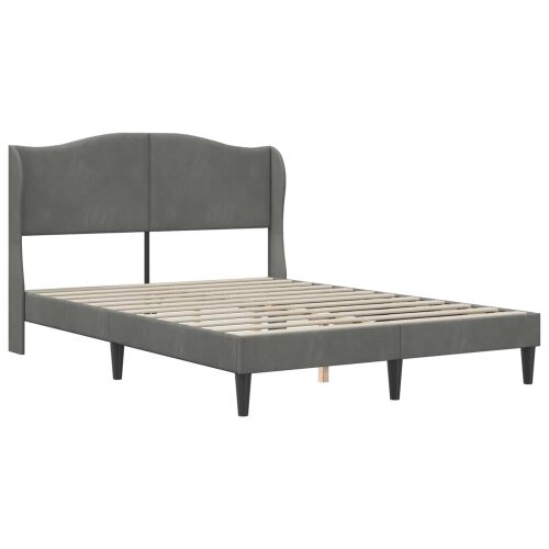 Okvir za krevet Tamnosiva 160 x 200 cm Baršun - Tamnosiva 160 x 200 cm Cijena