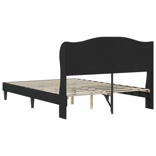 Okvir za krevet s uzglavljem Crna 160 x 200 cm Baršun - Crna 160 x 200 cm Cijena