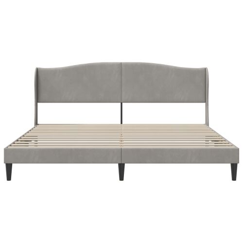 Okvir za krevet Svjetlosiva 180 x 200 cm Baršun - Svjetlosiva 180 x 200 cm Cijena