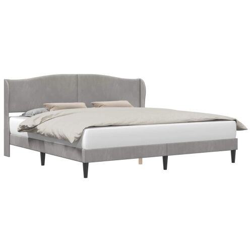 Okvir za krevet Svjetlosiva 180 x 200 cm Baršun - Svjetlosiva 180 x 200 cm Cijena
