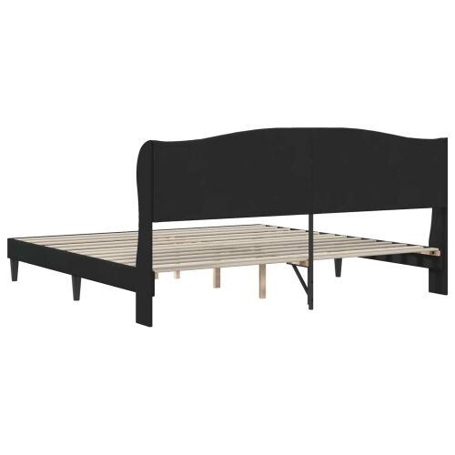 Okvir za krevet s uzglavljem Crna 180 x 200 cm Baršun - Crna 180 x 200 cm Cijena