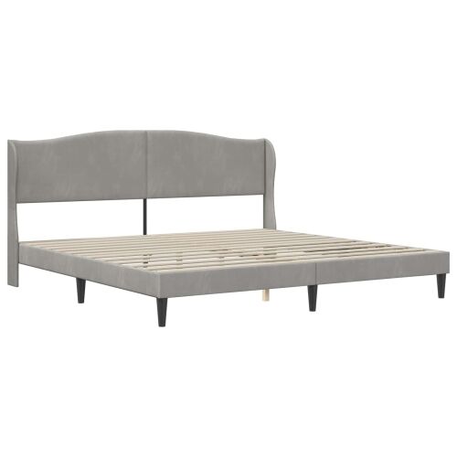 Okvir za krevet Svjetlosiva 200 x 200 cm Baršun - Svjetlosiva 200 x 200 cm Cijena