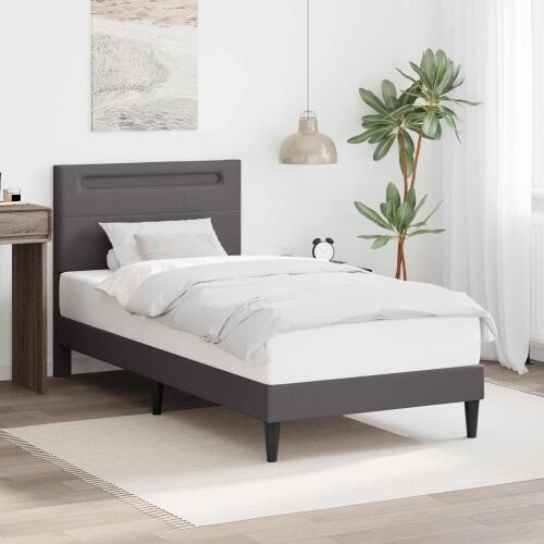 Okvir za krevet Siva 80 x 200 cm Umjetna koža - Siva 80 x 200 cm Cijena
