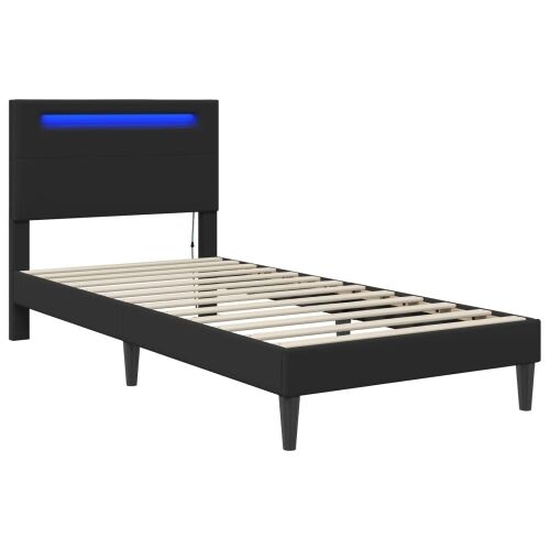 Okvir za krevet Crna 80 x 200 cm Umjetna koža - Crna 80 x 200 cm Cijena