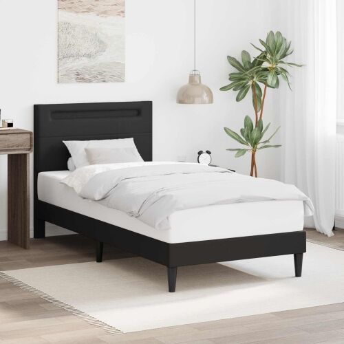 Okvir za krevet Crna 90 x 190 cm Umjetna koža - Crna 90 x 190 cm Cijena