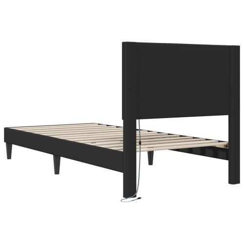 Okvir za krevet Crna 90 x 200 cm Umjetna koža - Crna 90 x 200 cm Cijena