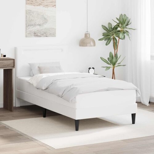 Okvir za krevet Bijela 90 x 200 cm Umjetna koža - Bijela 90 x 200 cm Cijena