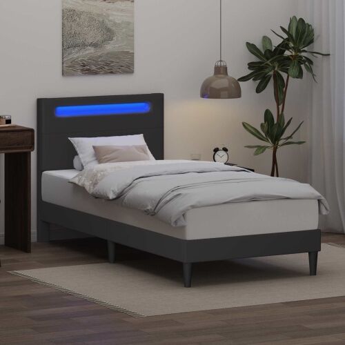Okvir za krevet Siva 100 x 200 cm Umjetna koža - Siva 100 x 200 cm Cijena
