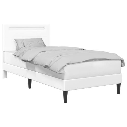 Okvir za krevet Bijela 100 x 200 cm Umjetna koža - Bijela 100 x 200 cm Cijena