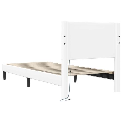 Okvir za krevet Bijela 100 x 200 cm Umjetna koža - Bijela 100 x 200 cm Cijena