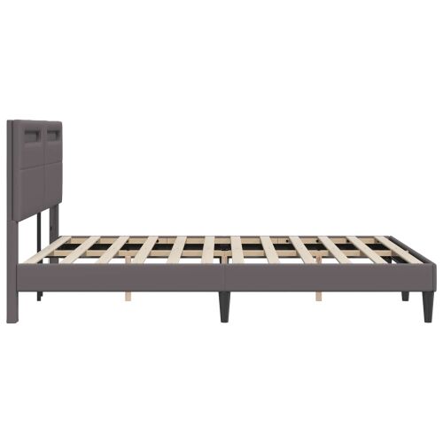 Okvir za krevet Siva 120 x 190 cm Umjetna koža - Siva 120 x 190 cm Cijena