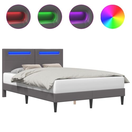 Okvir za krevet Siva 120 x 200 cm Umjetna koža - Siva 120 x 200 cm Cijena