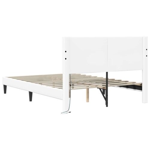 Okvir za krevet Bijela 140 x 200 cm Umjetna koža - Bijela 140 x 200 cm Cijena
