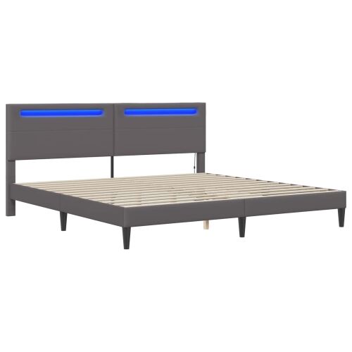Okvir za krevet Siva 180 x 200 cm Umjetna koža - Siva 180 x 200 cm Cijena