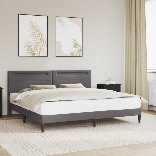 Okvir za krevet Siva 180 x 200 cm Umjetna koža - Siva 180 x 200 cm Cijena