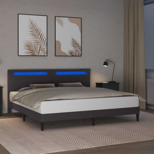 Okvir za krevet Siva 180 x 200 cm Umjetna koža - Siva 180 x 200 cm Cijena