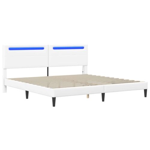 Okvir za krevet Bijela 180 x 200 cm Umjetna koža - Bijela 180 x 200 cm Cijena