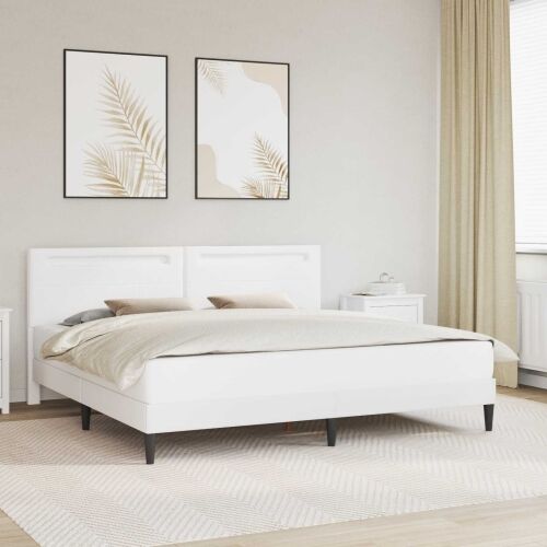 Okvir za krevet Bijela 180 x 200 cm Umjetna koža - Bijela 180 x 200 cm Cijena