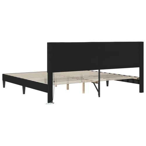 Okvir za krevet Crna 200 x 200 cm Umjetna koža - Crna 200 x 200 cm Cijena