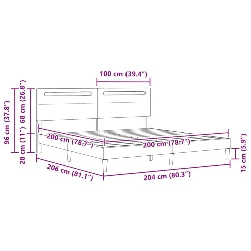 Okvir za krevet Crna 200 x 200 cm Umjetna koža - Crna 200 x 200 cm Cijena