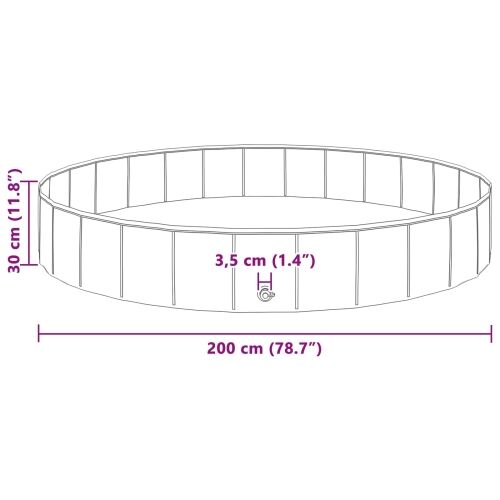 Bazen za pse Ø200 x 30 cm Debeli PVC Crvena - Crvena 200 x 30 cm Cijena