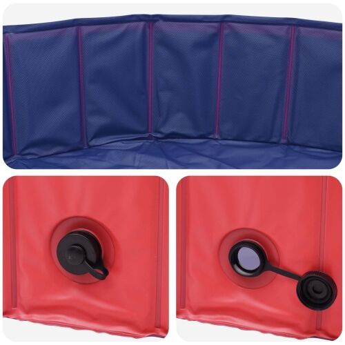 Bazen za pse Ø300 x 38 cm Debeli PVC Crvena - Crvena 300 x 38 cm Cijena