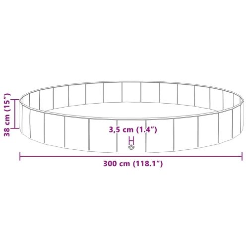 Bazen za pse Ø300 x 38 cm Debeli PVC Plava - Plava 300 x 38 cm Cijena