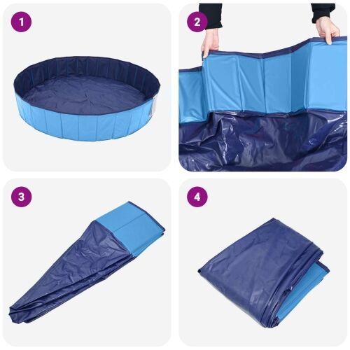 Bazen za pse Ø300 x 38 cm Debeli PVC Plava - Plava 300 x 38 cm Cijena