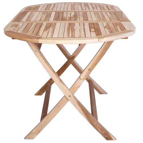 Preklopni vrtni stol Prirodna 160 x 80 x 76 cm Čvrsto teak drvo Cijena