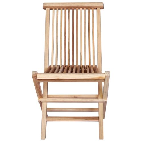 Sklopiva Vrtna Stolica 2 kom. Prirodna Čvrsto teak drvo - 2 Cijena