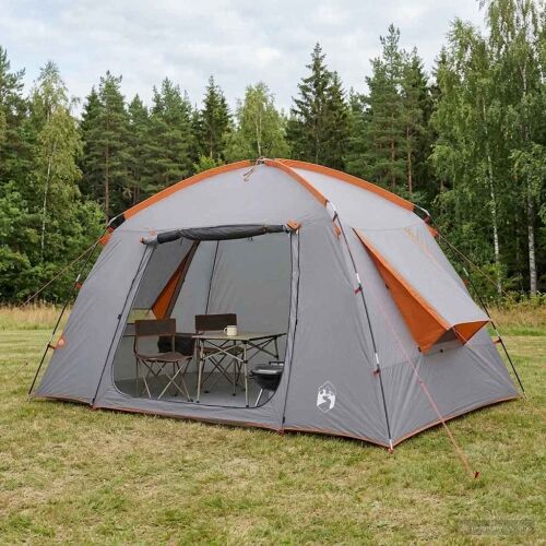 Kabinski šator Siva i narančasta 300 x 210 x 156 cm Poliester - Siva i narančasta 4 osoba Cijena