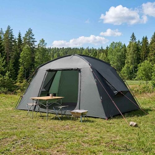 Kabinski šator Maslinasto zelena 400 x 210 x 180 cm Poliester - Vojska zelena Za 6 osoba Cijena