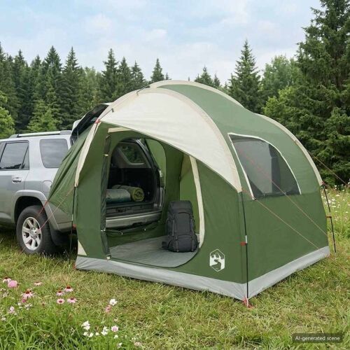 Šator za auto Zelena 239 x 210 x 210 cm Poliester i čelik - Zelena Cijena