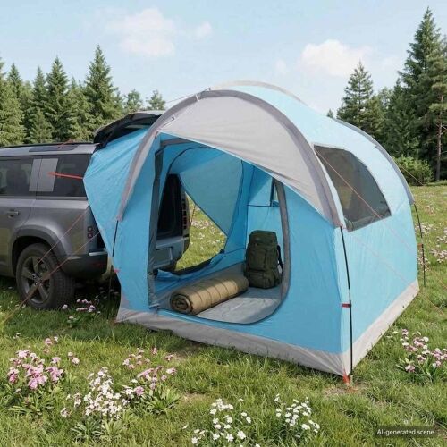 Šator za auto Plava 239 x 210 x 210 cm Poliester i čelik - Plava Cijena