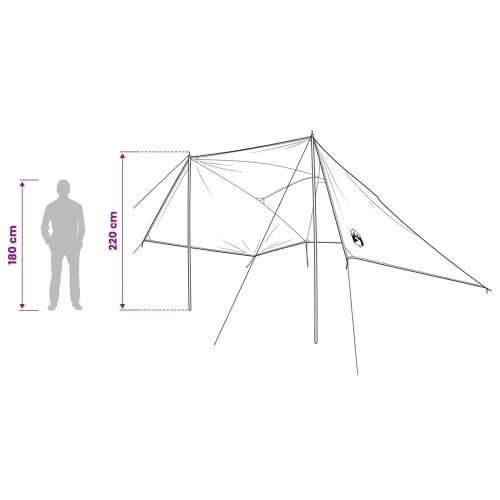 Šator za auto 308 x 215 x 220 cm Zelena Poliester i čelik - Zelena 305 x 205 x 220 cm Cijena